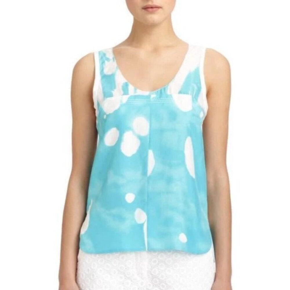 DVF Diane Von Furstenberg Ryan Silk Tank Top Womens Size 8 Resortwear Work Luxe